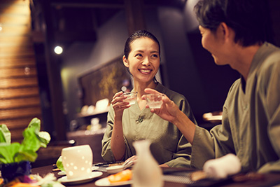 お部屋で部屋食を楽しめる宿