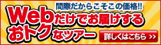 Webだけでお届けするおトクなツアー 間際だからこそこの価格 Webだけでお届けするおトクなツアー 間際だからこそこの価格