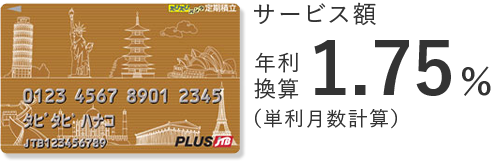 サービス額 年利換算1.75%(単利日歩計算)