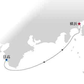 初春の宝船にっぽん丸クルーズ ～スペシャルエンターテイメント～ 4日間の航路図