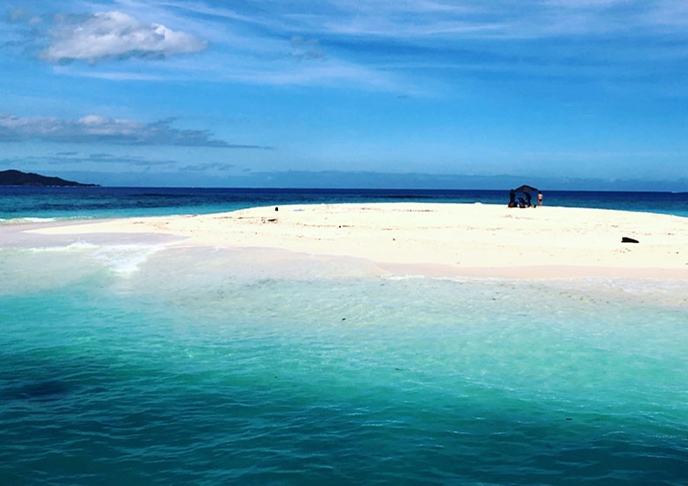 マナ島のサンドバンク