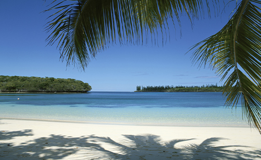 ニューカレドニアのビーチ