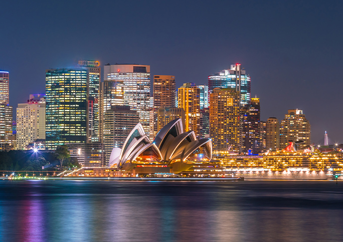 オペラハウスの夜景