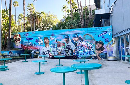 ドジャースタジアム内の特設エリア