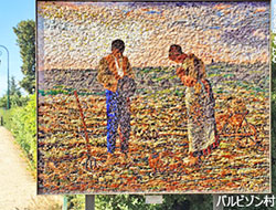 ミレーが描いたのどかな田園風景が広がる村バルビゾンへ立ち寄ります。