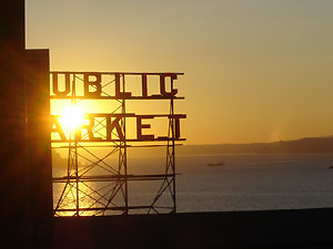 パブリック・マーケット  夕日