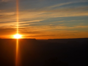 グランドキャニオン国立公園    夕日　