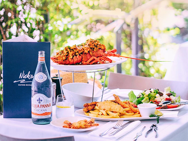 新鮮なシーフード料理を満喫