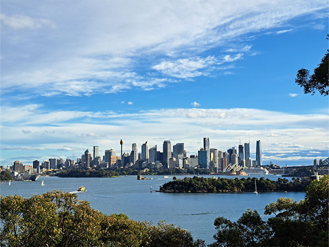 美しいシドニー湾の景色も堪能