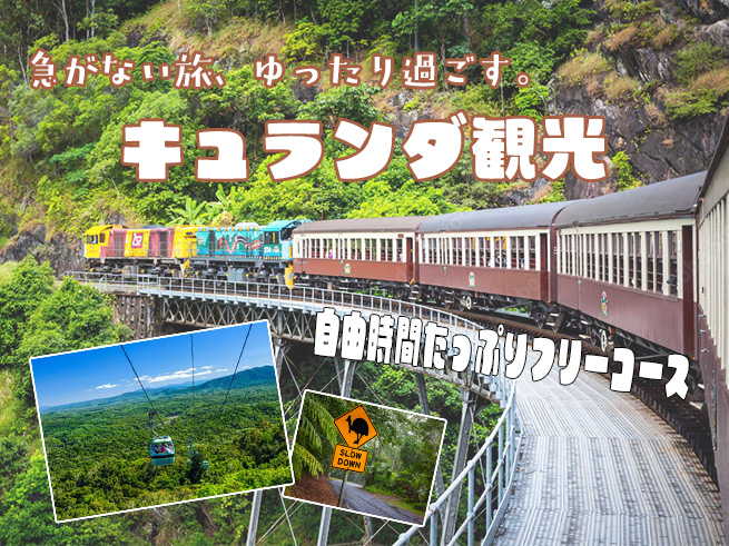 【自由に歩くキュランダの旅】熱帯雨林と村の魅力をじっくり体感 フリーコース（送迎付き）