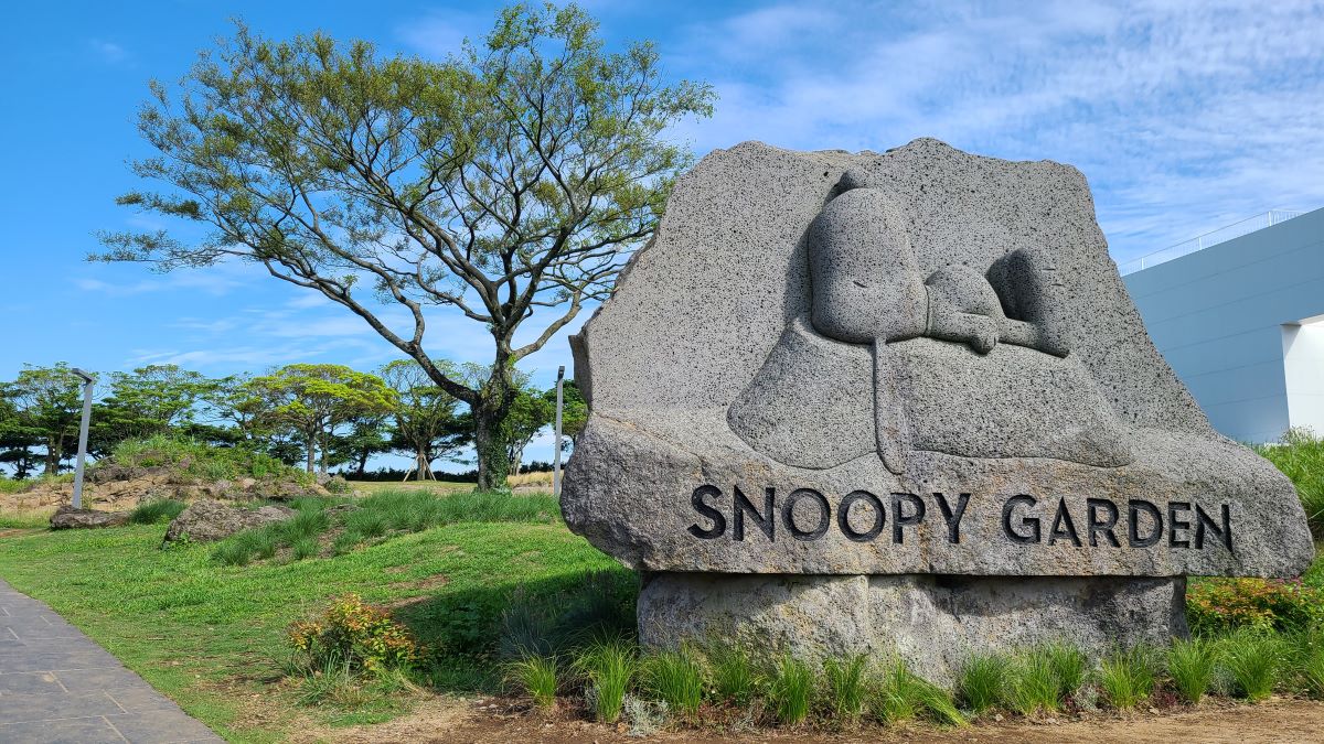 済州島の自然と可愛いスヌーピーの最強の組み合わせ🐶📸✨