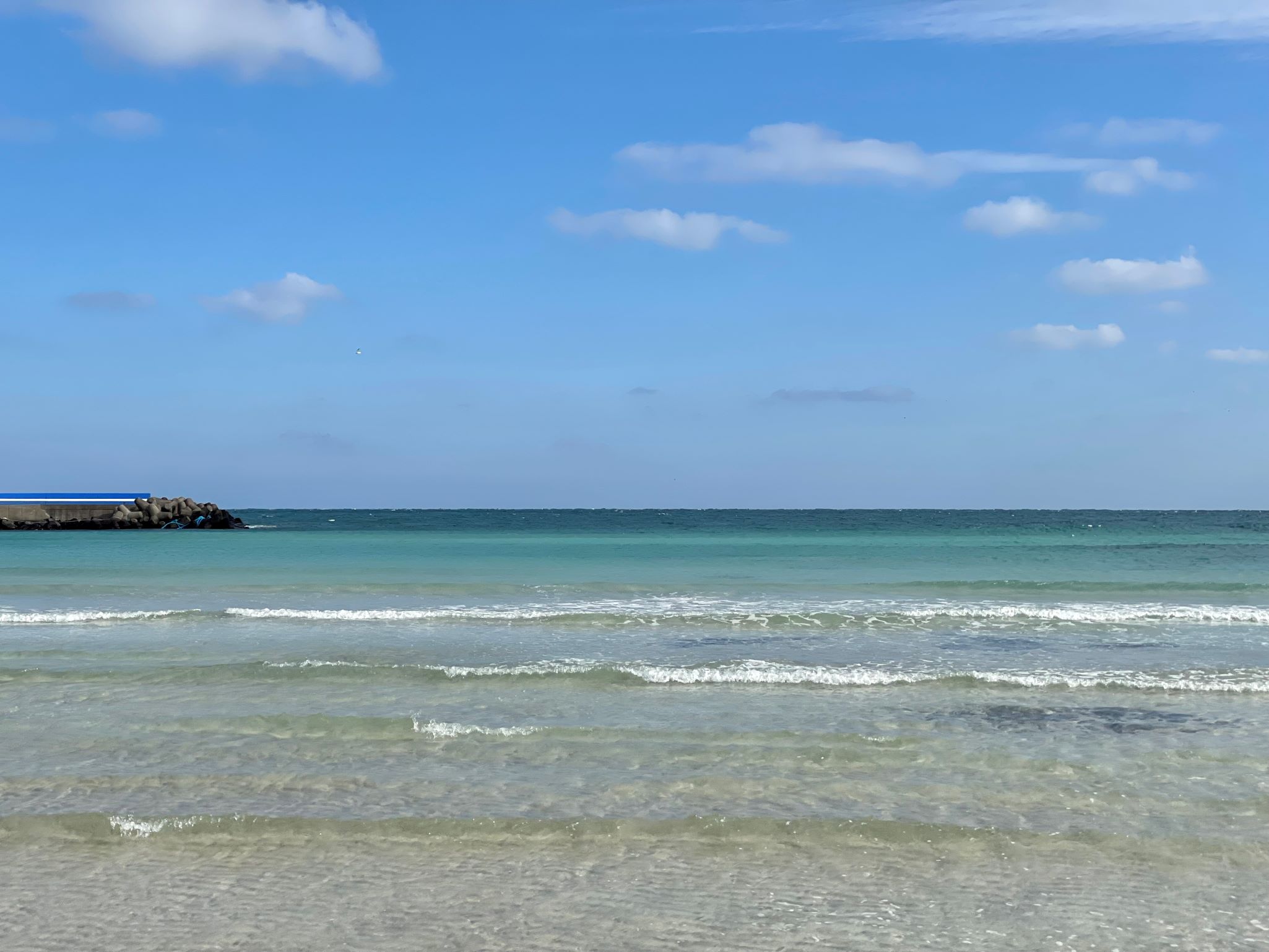 月汀里カフェ通りでデザートと真っ青な海に自由タイム🥐🌊