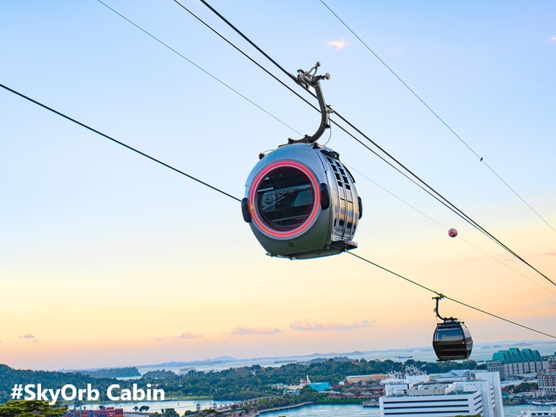 スカイオーブ・キャビン：世界初のクローム仕上げ球体型ケーブルカーキャビンで空の旅へ！