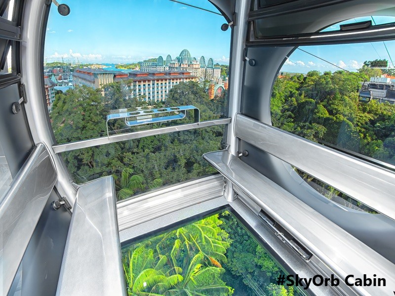 スカイオーブ・キャビン：世界初のクローム仕上げ球体型ケーブルカーキャビンで空の旅へ！