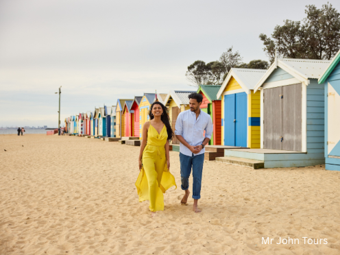 【日本語ガイド】メルボルン市内観光＆ブライトンビーチボックスツアー 少人数制 ＜MR JOHN TOURS＞