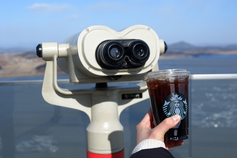 北朝鮮が見える愛妓峰（エギボン）スタバ半日ガイドツアー