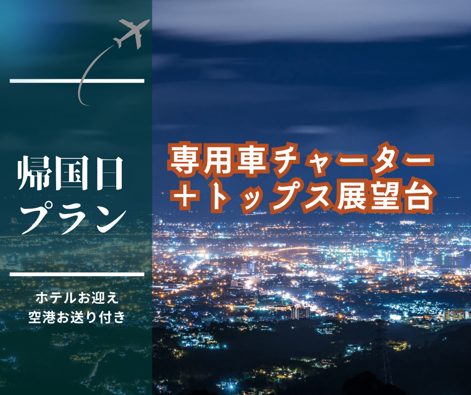 【帰国日プラン】日本語ガイド同行！10時間の専用車でフリータイム＋トップス展望台の夜景鑑賞付き♪（セブ／マクタン島発着）＜深夜・早朝便をご利用の方におすすめ！＞