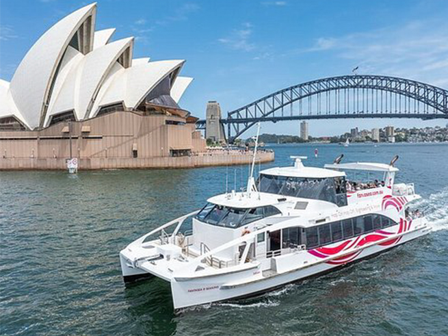 シドニー湾クルーズで都市の景観を堪能