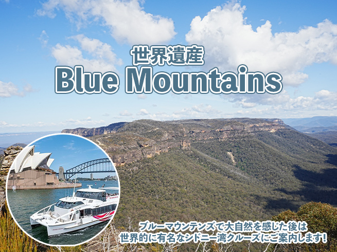 【日本語ガイド】世界遺産ブルーマウンテンズ＆シドニー湾クルーズの旅