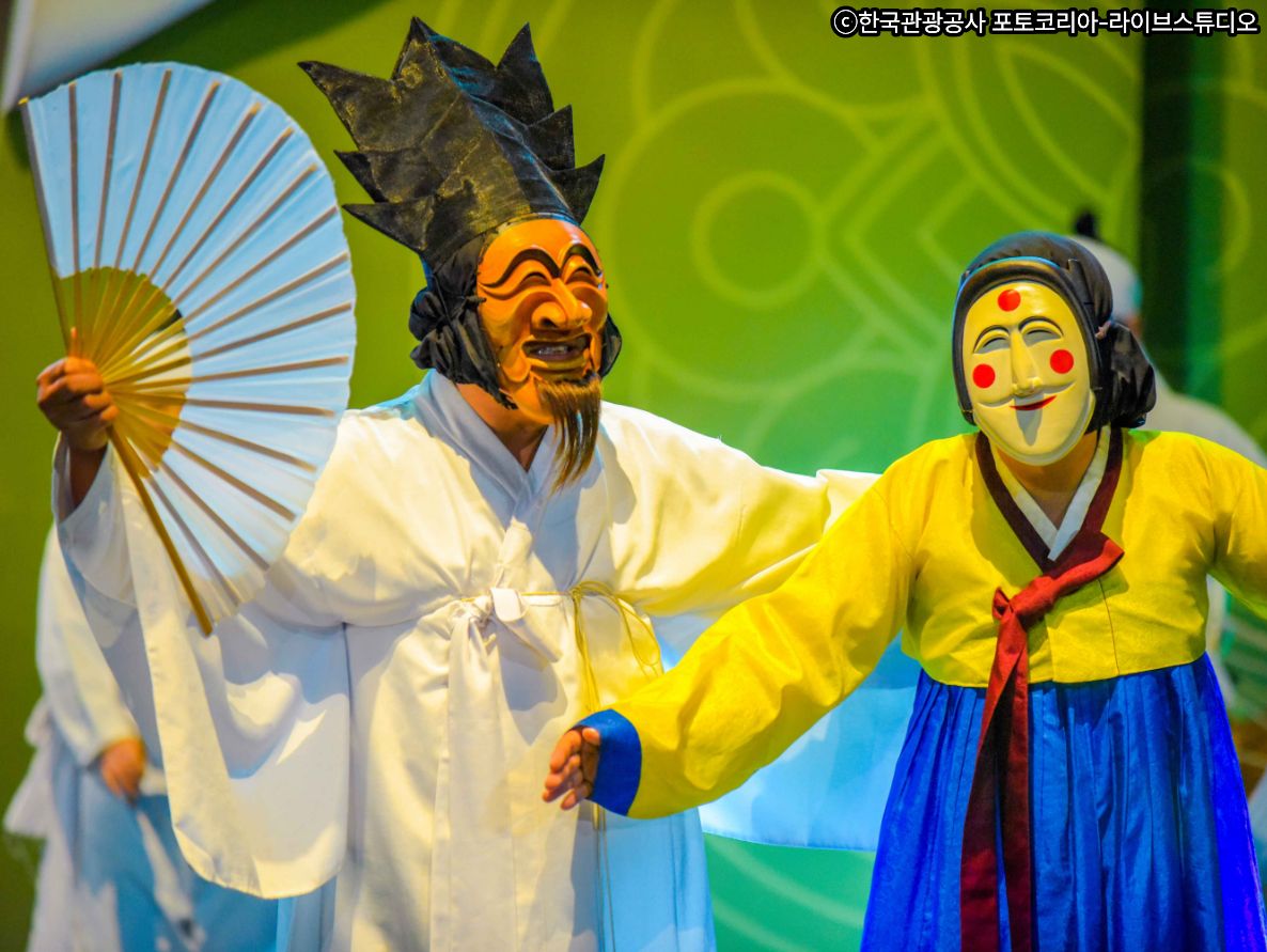 🎭【国家無形文化遺産】河回別神グッタルノリ(河回村仮面劇)観覧🎭
