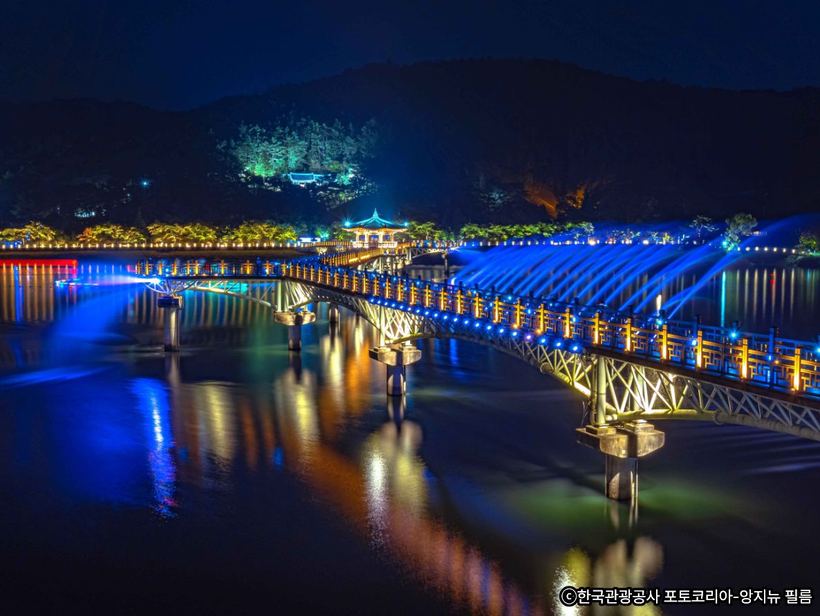 🌉月映橋で噴水ショーの鑑賞・散策⛲