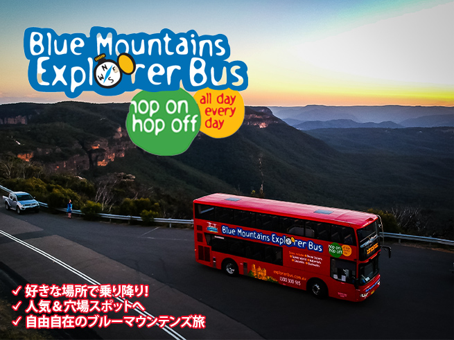 【ブルーマウンテンズ観光バス1日乗車券】好きな場所で乗り降り！自由気ままに絶景めぐり