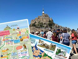 【パリ発→モンサンミッシェルプラン限定】モンサンミッシェル島内・対岸のマップをプレゼント!