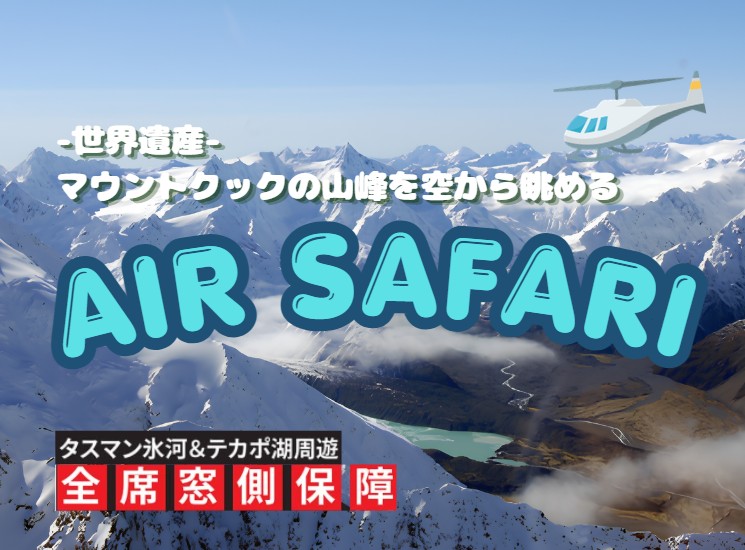 ★テカポ・マウントクック・氷河を空から眺める★グランドトラバース遊覧飛行