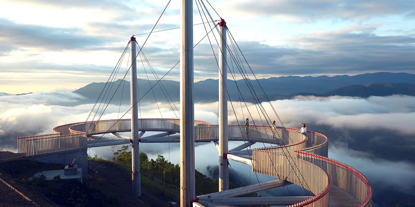 雲海テラス「Cloud Walk」(朝景)