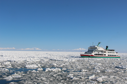 網走流氷観光砕氷船おーろら船上からの景色 イメージ