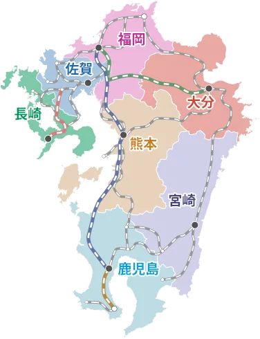 九州の地図・路線図