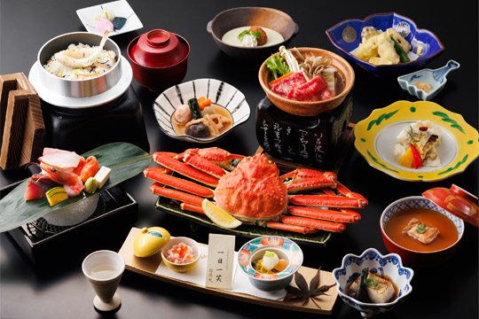 瑠璃光 かに1杯付季節会席