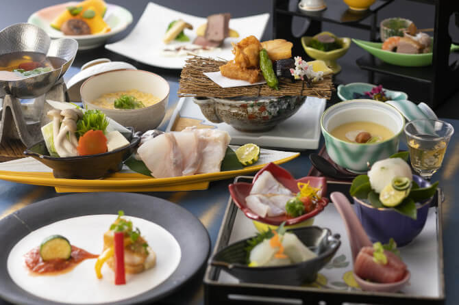 ク白良荘グランドホテル クエ会席(一例)