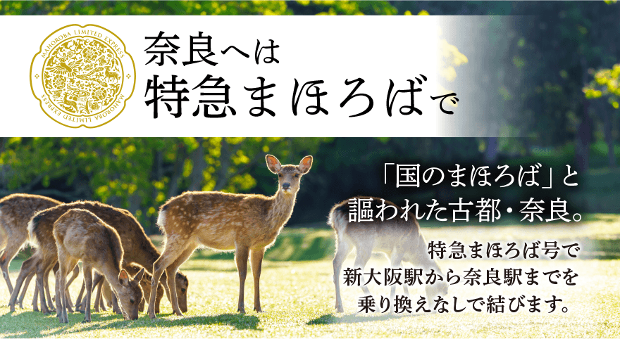 奈良へは特急まほろばで