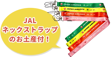 JALネックストラップのお土産付！