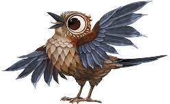 フクロウに代わり、メッセージを届ける鳥カケス