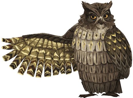 アイヌの村の守り神フクロウ