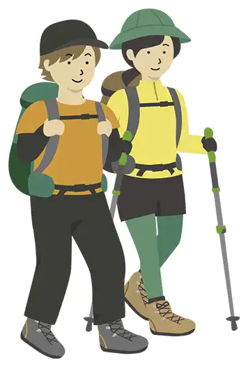 登山ツアーの服装イメージ