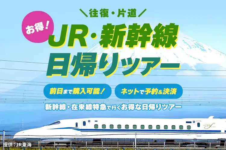 日帰り往復または片道で新幹線利用のお得なプランをご紹介
