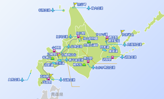 北海道の地図 最寄り駅 条件からホテル 旅館 宿を探す Jtb