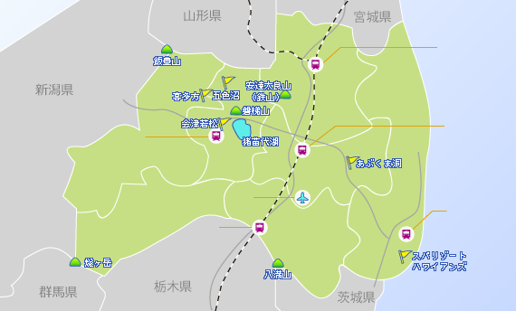 福島県の地図 最寄り駅 条件からホテル 旅館 宿を探す Jtb