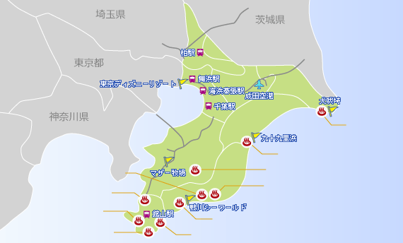 千葉県の地図 最寄り駅 条件からホテル 旅館 宿を探す Jtb