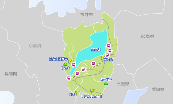滋賀県の地図 最寄り駅 条件からホテル 旅館 宿を探す Jtb