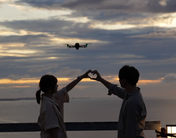 恋人岬の夕暮れ