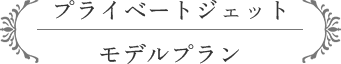 プライベートジェット モデルプラン