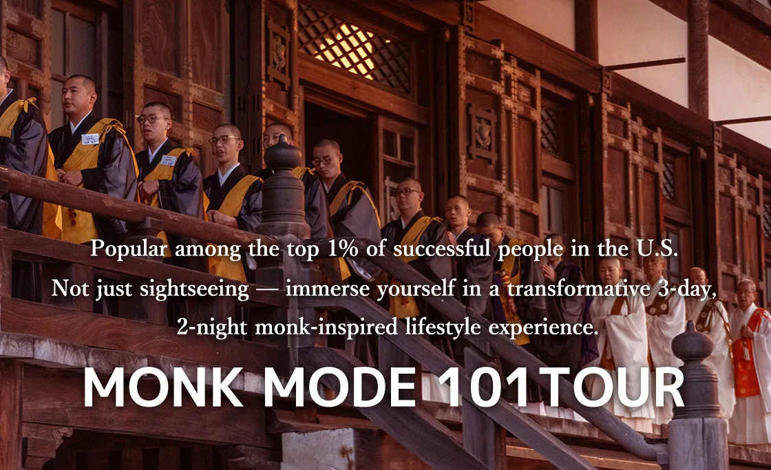 Popular among the top 1% of successful people in the U.S.Not just sightseeing — immerse yourself in a transformative 3-day,2-night monk-inspired lifestyle experience.