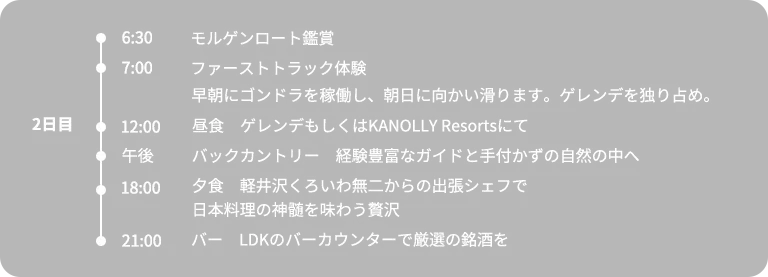 2日目スケジュール