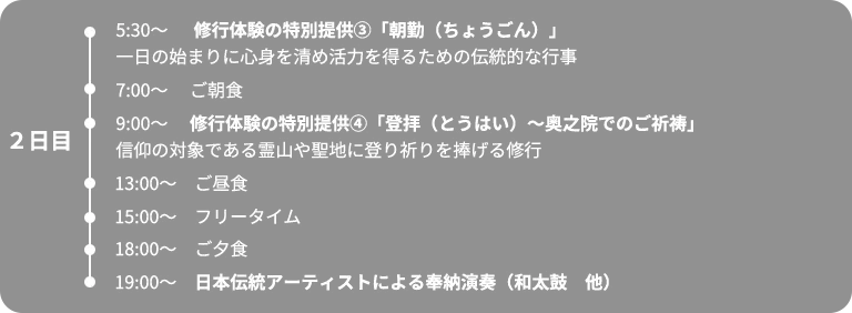 2日目スケジュール