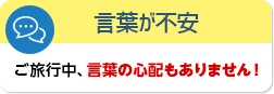 言葉が不安 ご旅行中、言葉の心配もありません！