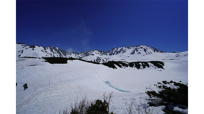 雪上散策できる室堂・みくりが池周辺（2025年4月26日撮影）